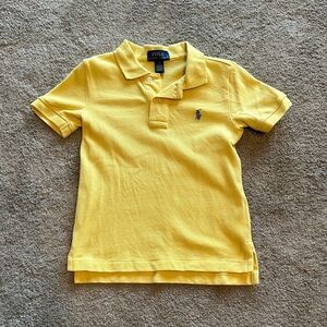 Ralph Lauren Boys Bright Yellow Polo with Navy Pony